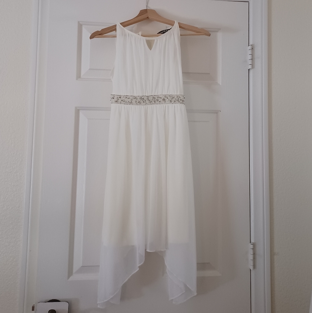 Crystal Doll Juniors White Dress (12)